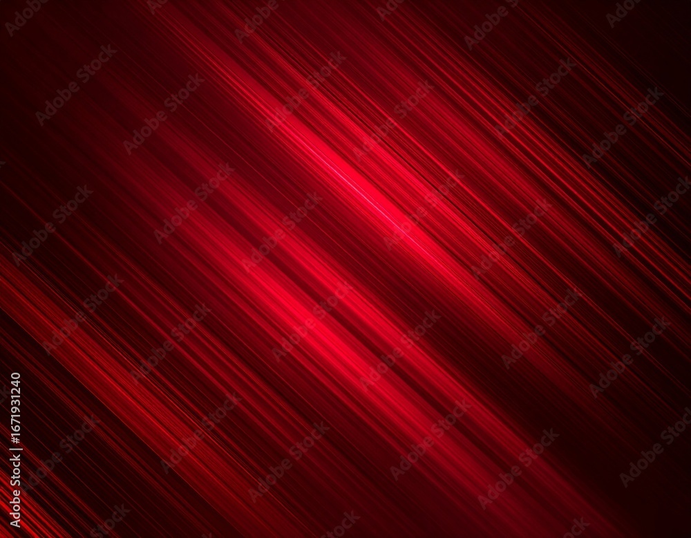 Fototapeta premium Diagonal Red Streaks Pattern Background with Abstract Lines and Bright Glow