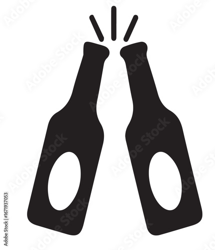 Vector illustration of a man holding a cold frothy beer mug or a sign at a vintage pub party