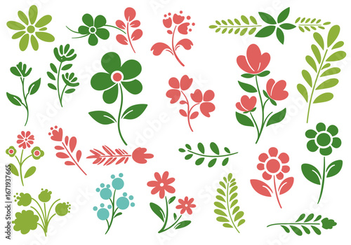 Delightful spring flower collection for nature-inspired designs and vibrant botanical compositions