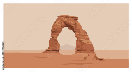 , keywords, and category you requested

 Arch Standing Tall in Desert Landscape