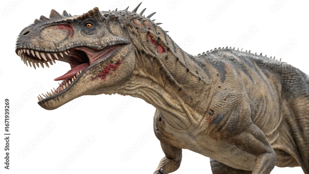 Fototapeta premium Allosaurus isolated on transparent PNG background
