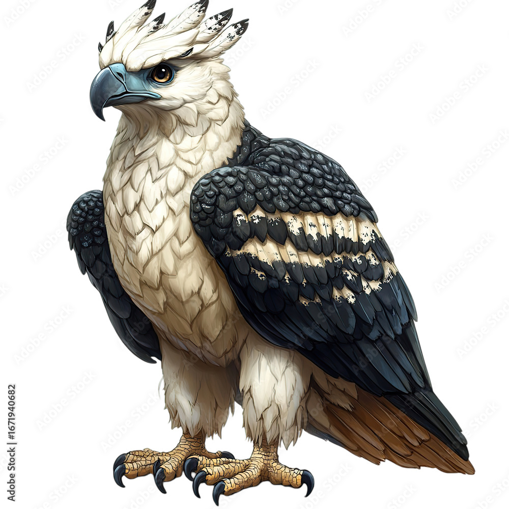 Fototapeta premium Majestic Philippine Eagle Illustration