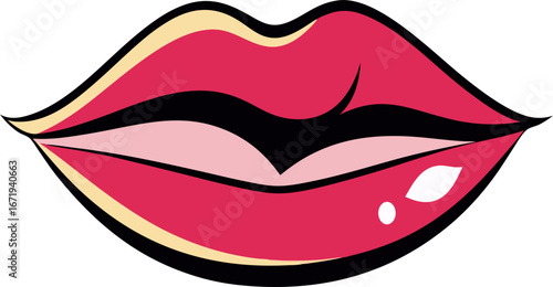 Wallpaper Mural A pair of red lips with a sparkling look
The shine on her red lips seemed to radiate a loving charm. Torontodigital.ca