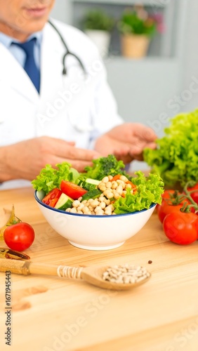 Wallpaper Mural Doctor reviewing a healthy salad Torontodigital.ca