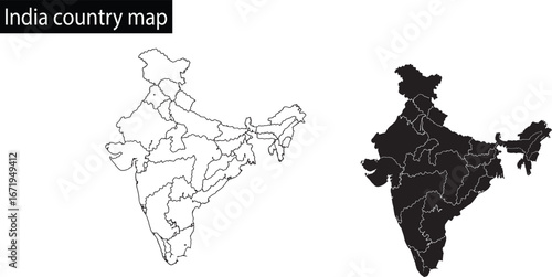 India's Political Map: States and Union Territories Delineated