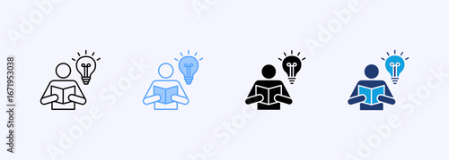 Learning Icon Set Multiple Style Collection