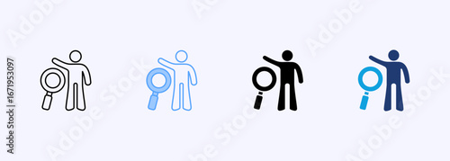 Research Icon Set Multiple Style Collection