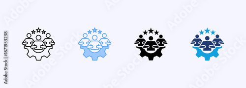 Employee Icon Set Multiple Style Collection