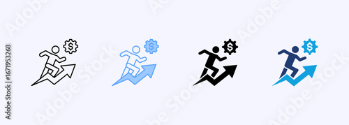 Motivation Icon Set Multiple Style Collection