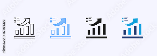 Increase Icon Set Multiple Style Collection