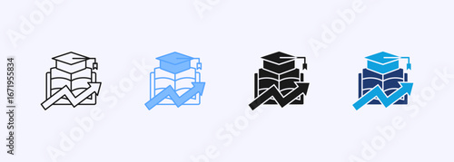 Higher Education Icon Set Multiple Style Collection