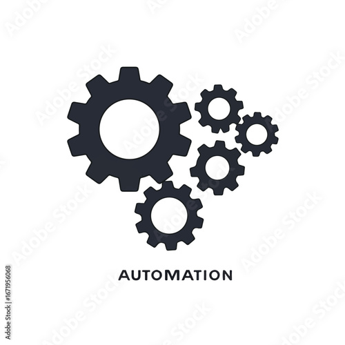 Gears turning representing automation and process improvement, showing teamwork and efficiency in a modern, technological context.