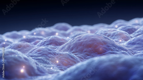 Microscopic landscape of clustered organoid cells.