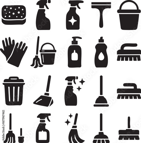Cleaning Supplies Icons