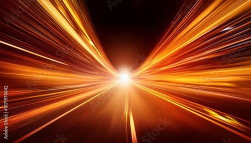 abstract speed of light fiery tunnel of energy