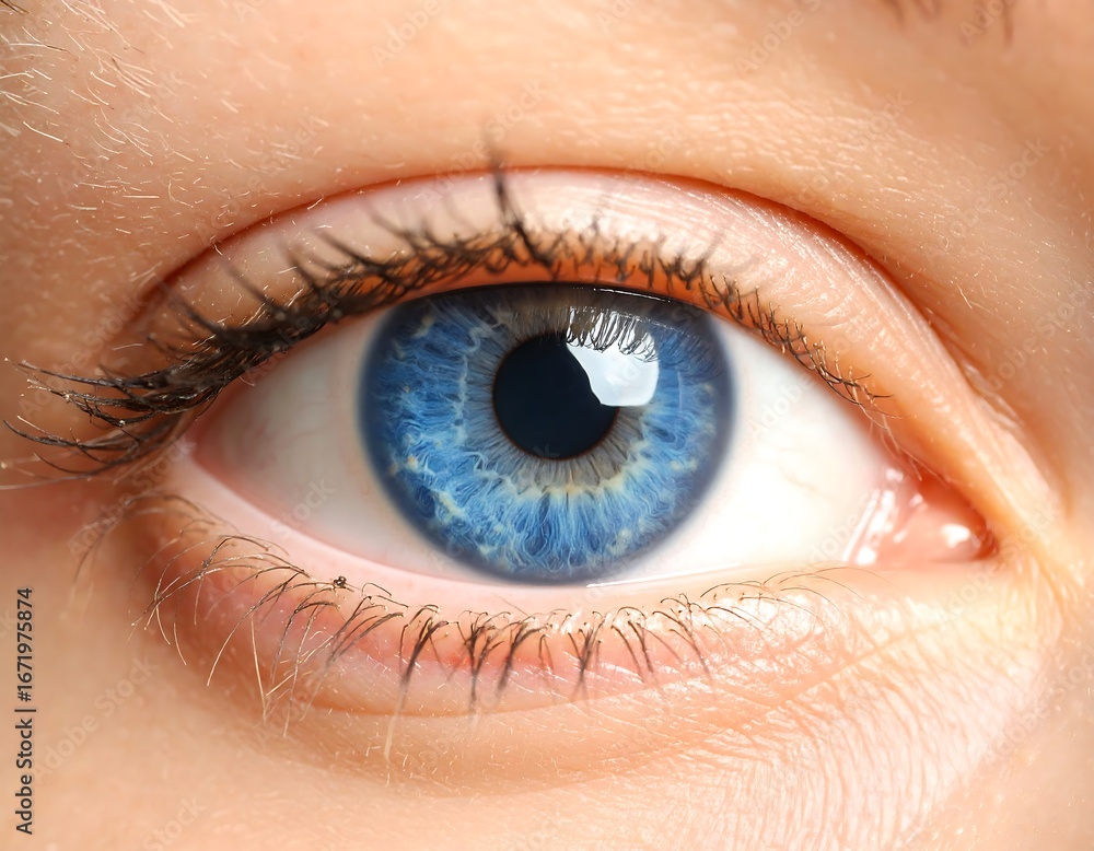 Fototapeta premium Close-up of a blue eye