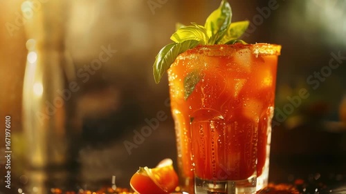 A glass filled with a drink sitting on a table, ready to be enjoyed