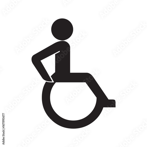 disability icon vector design illustration solid color