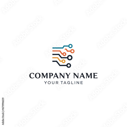 Abstract technology logo with interconnected lines and nodes. Free Download Abstract technology logo with interconnected lines and nodes. - GFXLoad