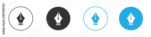 Fountain pen icon vector style flat trendy collection.