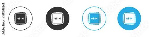 ESIM icon vector style flat trendy collection.