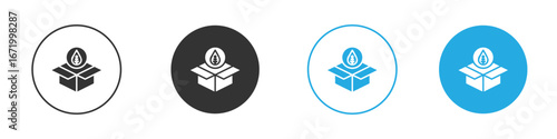 Eco packaging icon vector style flat trendy collection.