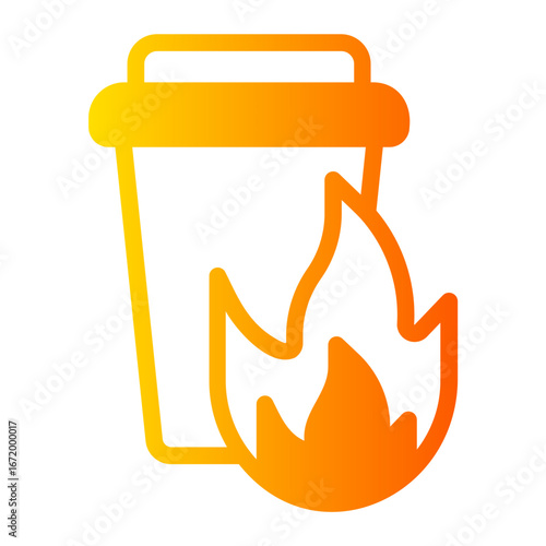 incineration gradient icon