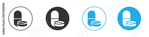 Capsule icon vector style flat trendy collection.
