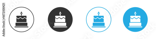 Cake icon vector style flat trendy collection.