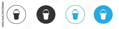 Bucket icon vector style flat trendy collection.