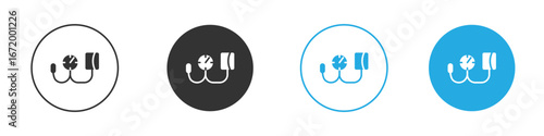 Blood pressure meter icon vector style flat trendy collection.