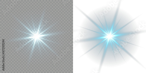 Tableau sur toile Radiant star effect for modern abstract design, luxurious overlays or colorful visual effects