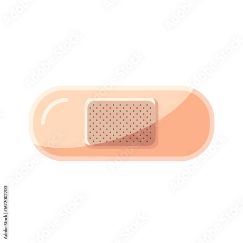 Illustration of an adhesive bandage, plaster, or medical patch for wound care.