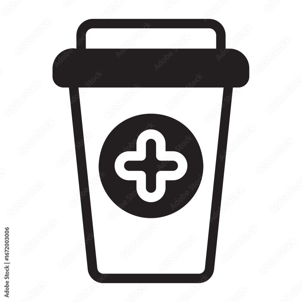 Obraz premium biomedical waste glyph icon