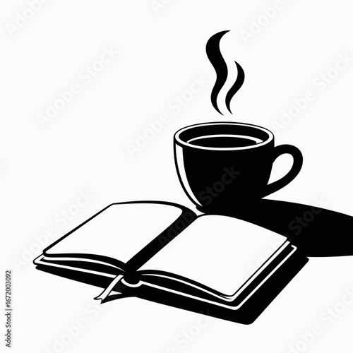 Cozy Book and Coffee Illustration Design