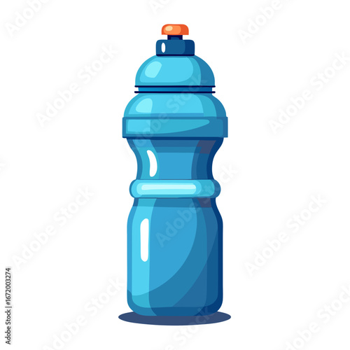 blue water bottle