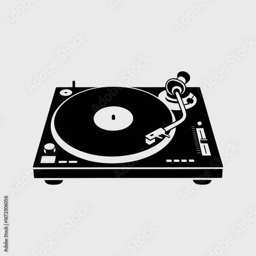Turntable Icon for Music and DJ Culture