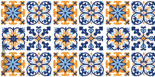 vector illustration Mediterranean tile texture