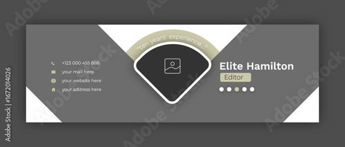 Email signature design or email footer and personal social media facebook cover design template