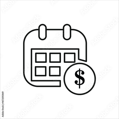 payday icons. simple line vector