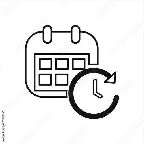 reschedule icons. simple line vector