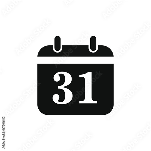 date icons. simple solid vector illustration
