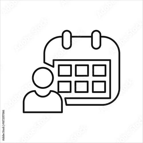 planner icons. simple line vector