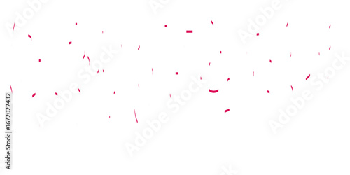 Colorful confetti zigzag ribbons falling down isolated on transparent background. Party, decoration and holiday with silver confetti and ribbons on transparent background