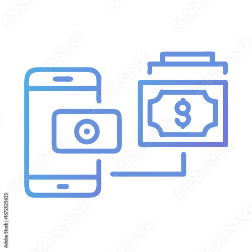 Mobile Shopping App Interface Design with Payment Processing Vector