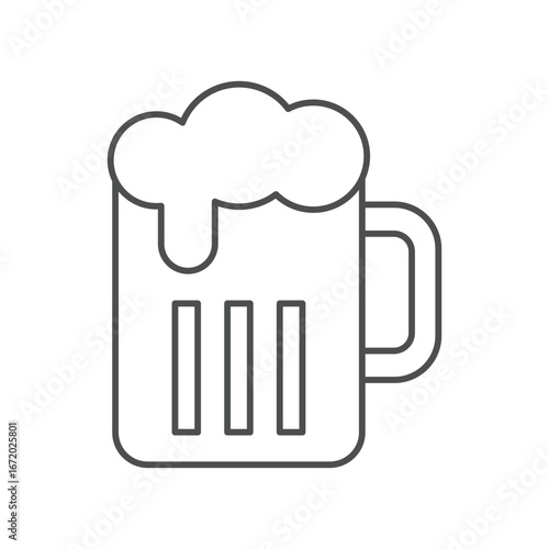 Beer  thinline icon , vector, pixel perfect, illustrator file 
