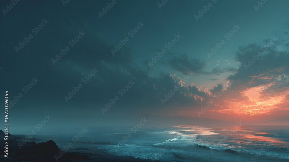 Fototapeta premium Gentle Overcast Sky Background (Soft Gradient)