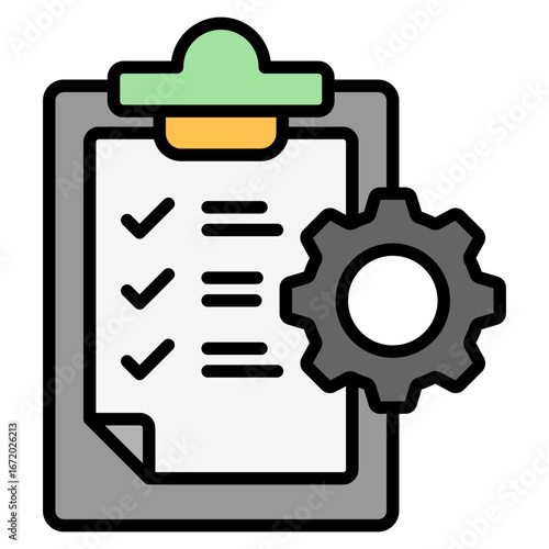 Procedure outline color icon