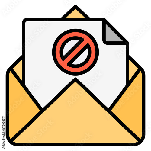Spam outline color icon