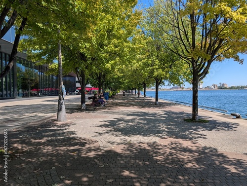 Waterfront by Lake Ontario in Toronto, Canada - August 2025